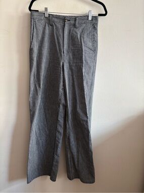 Comptoir  Des Cotonniers gray & navy striped pants